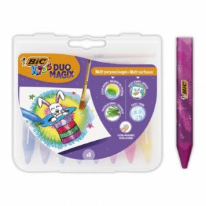 Kredki wielozadaniowe Bic Duo Magic z pędzelkiem, 8 kolorów